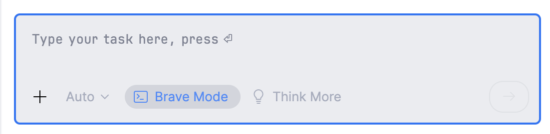 Enable brave mode checkbox Enable brave mode checkbox