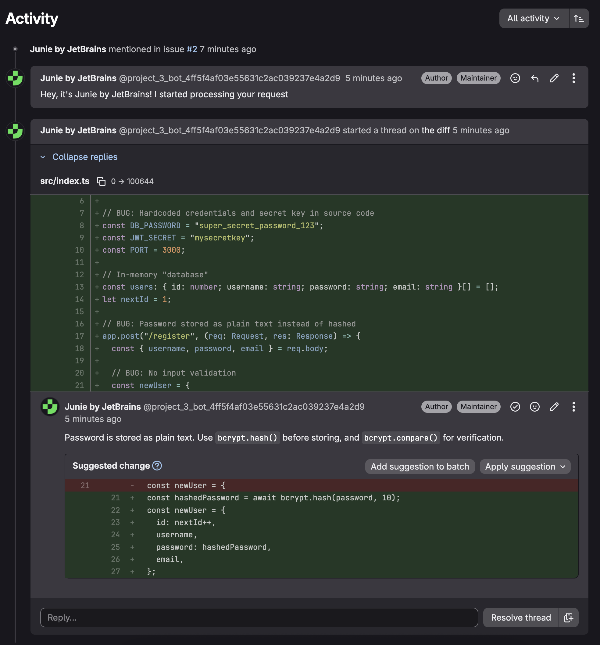Gitlab auto review