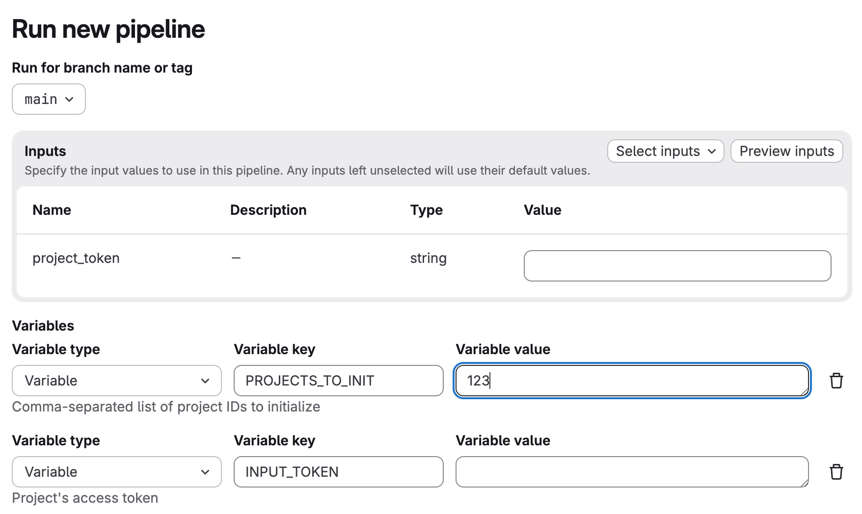 New gitlab pipeline